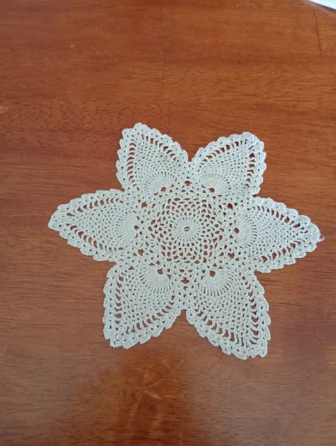 Brown Cone Crocheted Doily