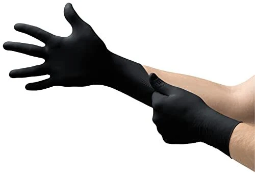 Microflex MidKnight MK-296 Disposable Nitrile Gloves for Automotive Law Enfor...