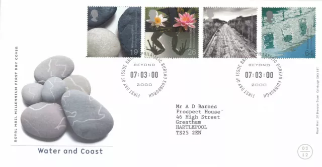 (107243) Water & Coast GB RM FDC Bureau 2000