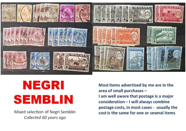 Negri Semblin stamps collected 60 years ago