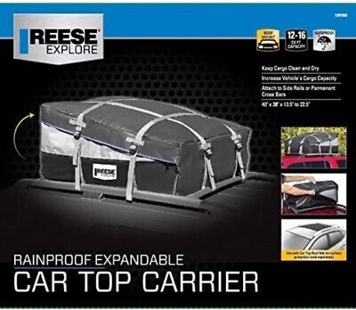 REESE Explore Rainproof Expandable Rooftop Cargo Bag 12-16 CU FT Capacity