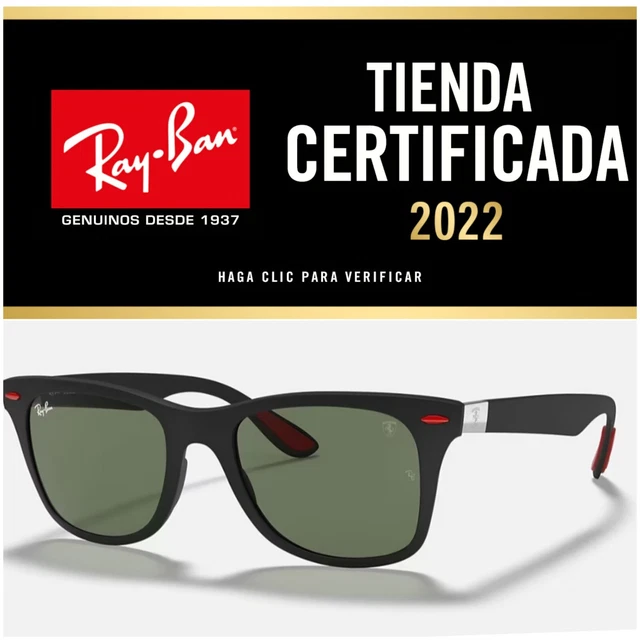 Gafas Ray Ban RB4195M F60271 WAYFARER FERRARI COLLECTION Matte Black Red New