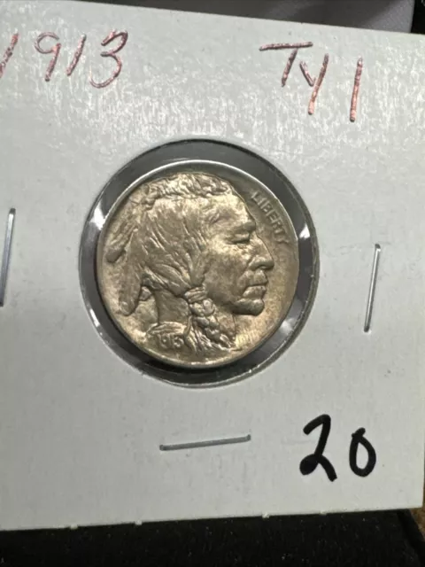 * 1913-P Type 1 * Superb Gem Bu Ms Buffalo Nickel * From Original Collection #20