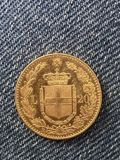 1881 20 Lira Italien Goldmünze Gold