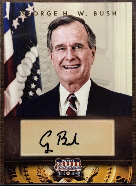 George H.w. Bush U.s. President 2012 Panini Autograph Auto Signature Card / 41