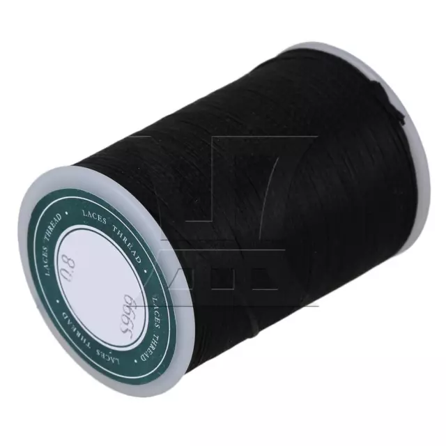 0.8mm Black Terylene Thread Flat Cord Craft Sewing Wax Line for leather