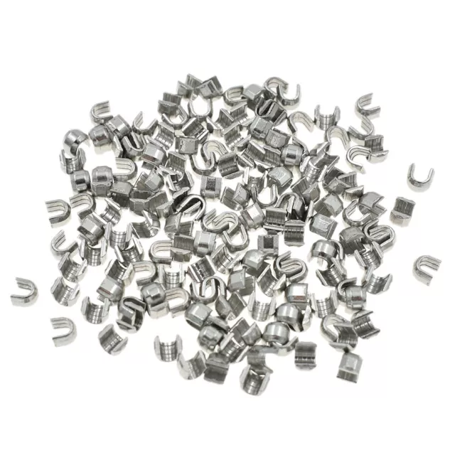 150PC #5 U-shaped Zipper Stopper Close End Metal Repair Replacement Accessories