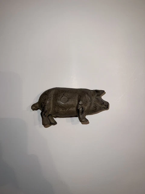 Antique Cast Iron Pig Door Stop Figure