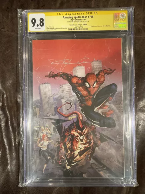 Amazing Spider-Man 798 CGC 9.8 SS Signed by Crain 1st Red Goblin VIRGIN Variant