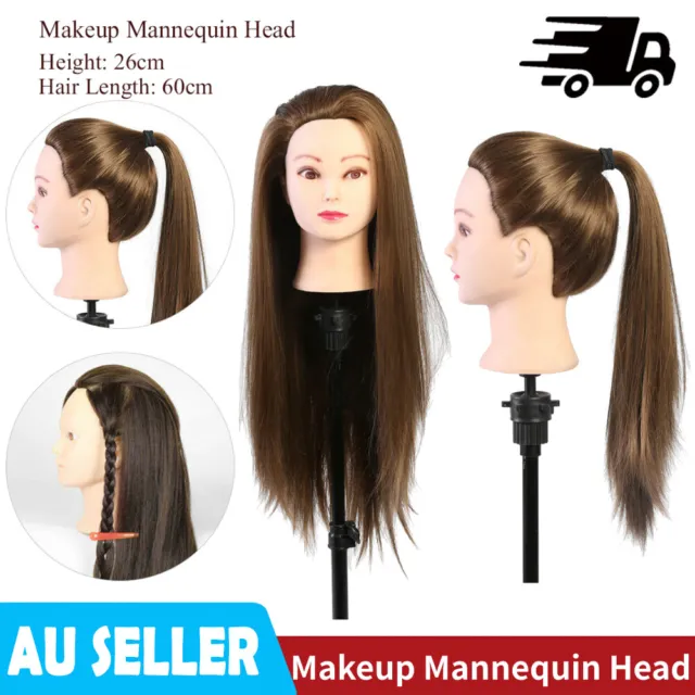 24'' Hairdressing Training Mannequin Head Makeup Hair Cosmetology Practice Doll