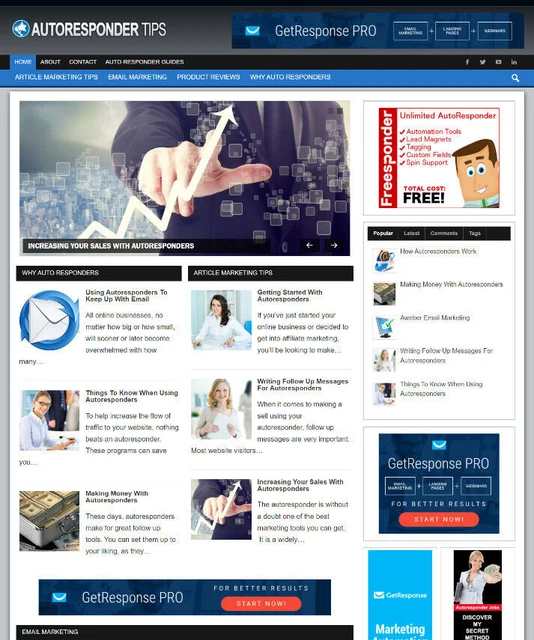 Autoresponder Blog - Online Affiliazione Sito Web / Business - 1 Mesi Hosting