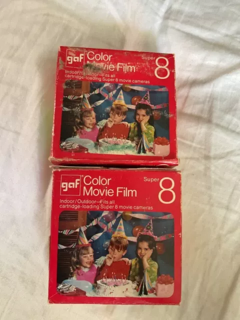 Vintage gaf Color Movie Film Super 8 lot of 2