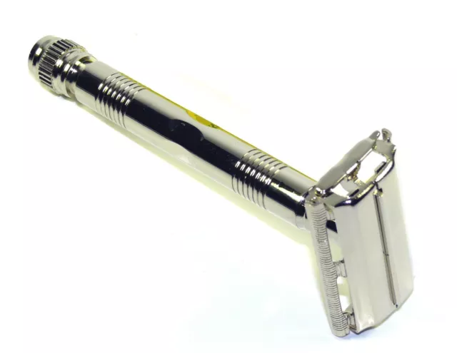 Parker 95R Butterfly Safety Razor Messing-Verchromt & 5 Astra Blades Shaver 2