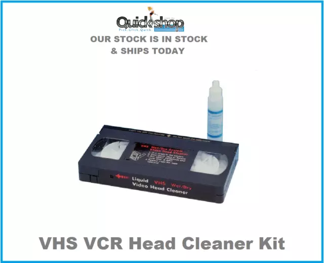 Video Head Cleaner Tape Cassette Wet System for VCR VHS Player