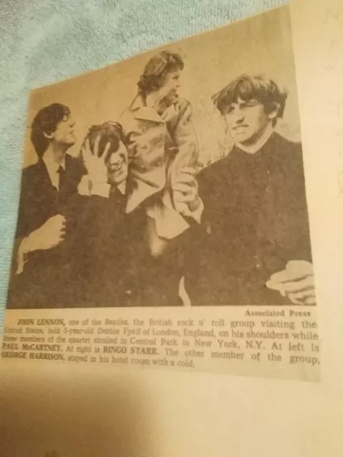 Beatles ed Sullivan show 1964 newspaper articles original