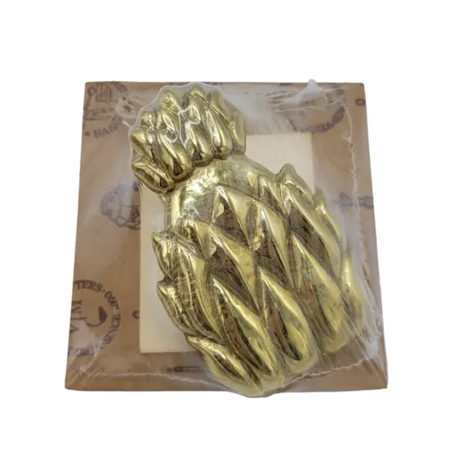 Virginia Metalcrafters Solid Brass Pineapple Paperclip 3" x 2" VM7-25  1979