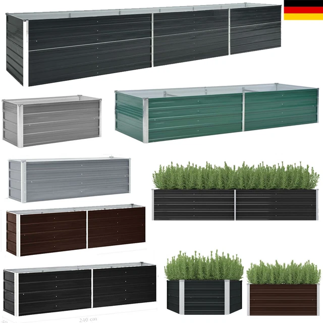 Metall Hochbeet Gartenbeet Pflanzbeet Blumenbeet Garten Beet Stahl Beet Farbwahl