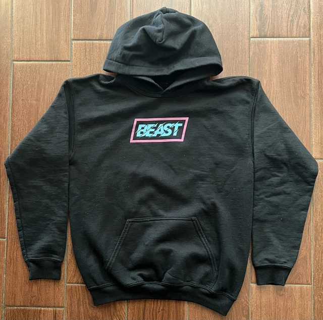 Authentic Mr Beast Hoodie Youth Large Black Reflective Beast Hoodie Authentic Mr Beast Hoodie Youth Large Black Reflective Beast Hoodie