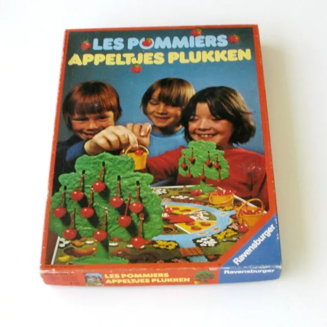 LES POMMIERS -  Ancien jeu de société éducatif Ravensburger 1979 vintage