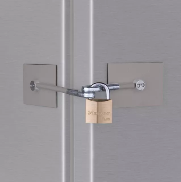 Marinelock Black Refrigerator Door Lock with Padlock