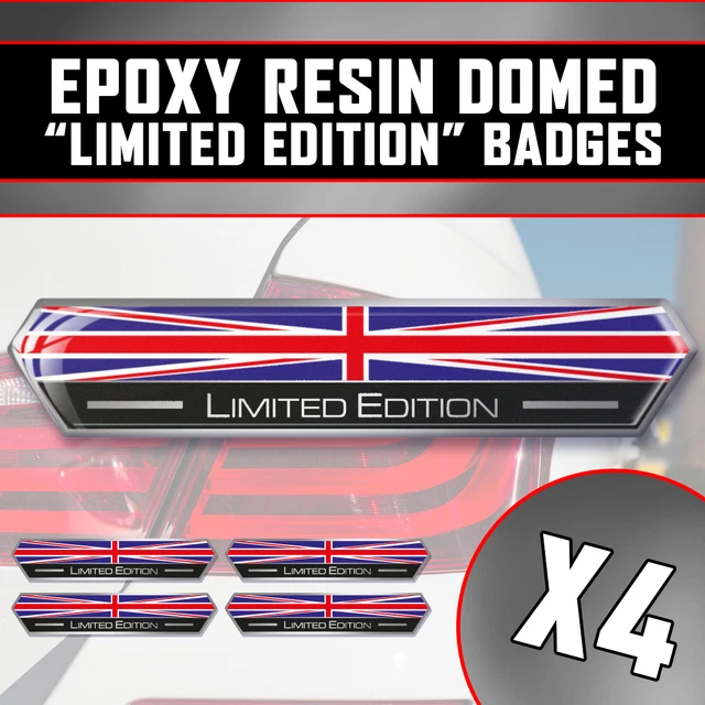 Union Jack Sticker 45mm Union Jack Flag Sticker - Chrome & Black Gloss Domed Gel Decal | UK Made Domed Gel Badge Sticker - Foto 12