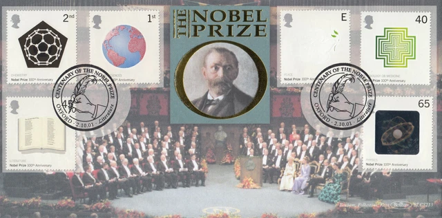 (41437) GB Benham FDC BLCS213 Nobel Prizes Oxford 2001