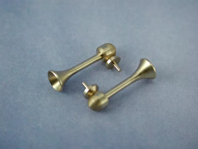 2 x Brass Horns for Model Ships 5.5mm x 17.5mm Caldercraft