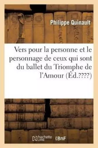 Vers Pour La Personne Et Le Personnage De Ceux Qui Sont Du Ballet Du Triomp...