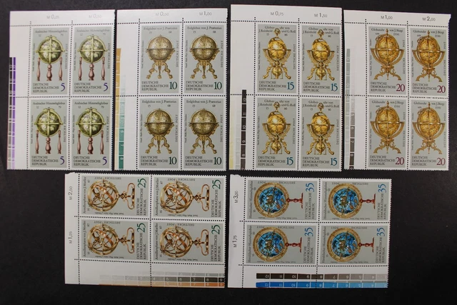 DDR, MiNr. 1792-1797, Viererblöcke, Ecken links oben, postfrisch / MNH - 661121