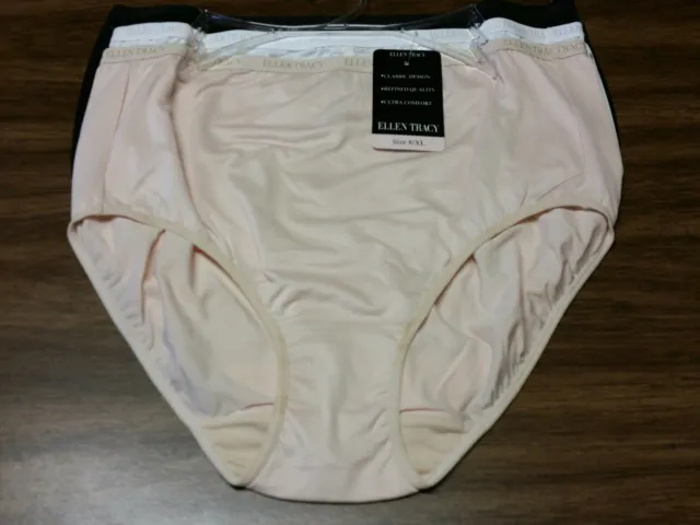 Ellen Tracy womens seamless Hi Cut panties 3 pair size 7/L style 51220P3