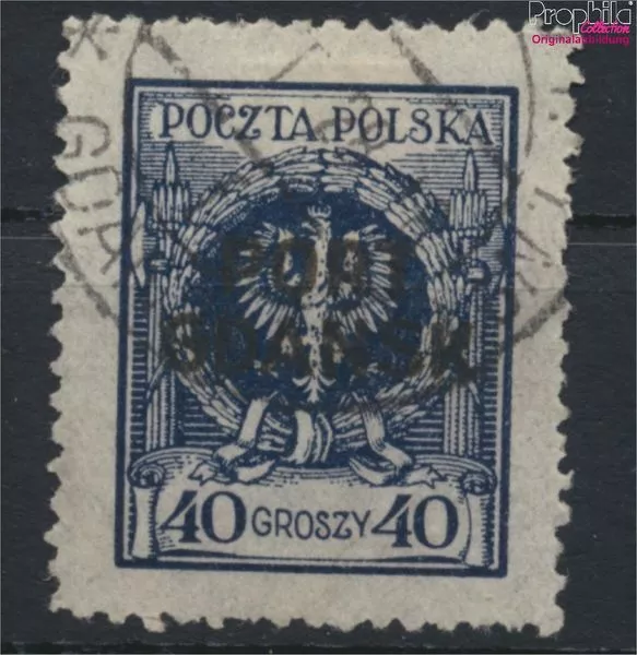Briefmarken Polnische Post Danzig 1925 Mi 10b gestempelt (9975626