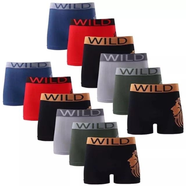 Mens Seamless Boxer Shorts Multipack Underwear Trunks For Men