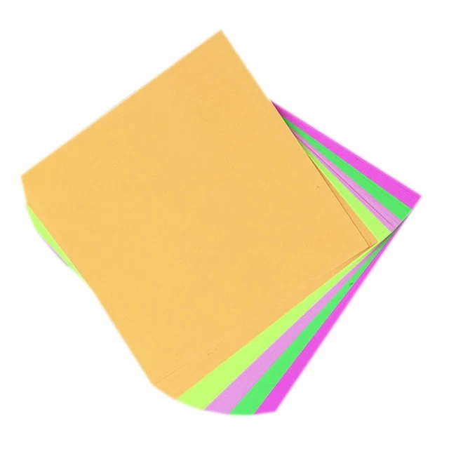 75 Fogli Carta Origami 15x15cm - Doppia Faccia, Giallo Fluorescente, Per DIY E Decorazioni - Foto 7
