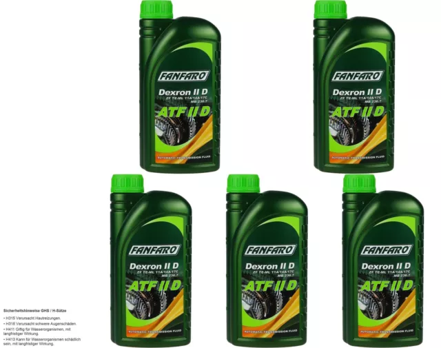 5x1 Litro Original FANFARO Aceite Mecanismo Automático Atf Iid Gear Oil De