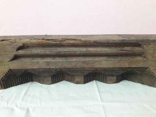Antique Solid Beam Plaque Pillar Vintage Door Window Wooden Wall Panel A61 7