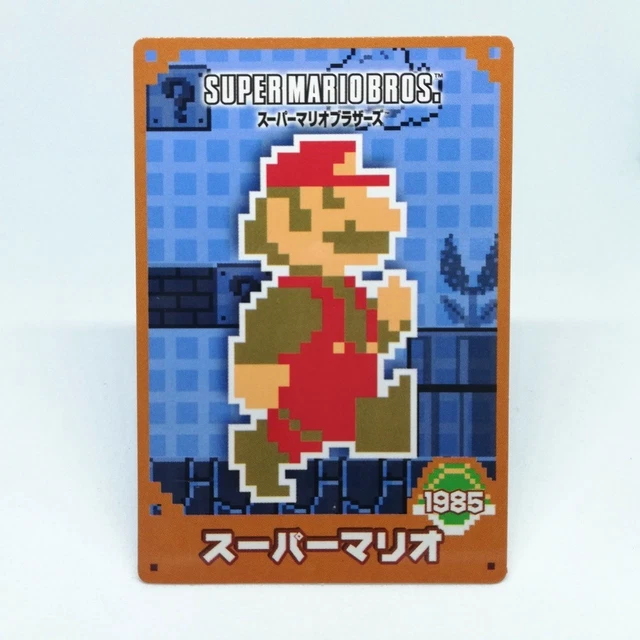 SUPER MARIO BROS pixel art CARD Nintendo TOP JAPAN Game 1985〜2012 NES £ ...