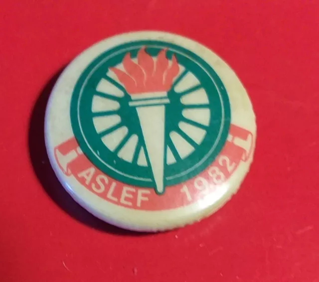 Vintage Trade Union Badge ASLEF 1982 Raliwayana