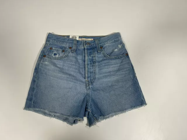 LEVI’S RIBCAGE DENIM Shorts - W24 - Blue - NEW WITH TAGS - Women’s