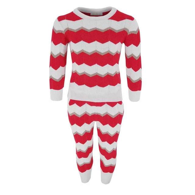 Tuta da jogger da jogger lavorata a maglia bambine set 2 -12 anni 4