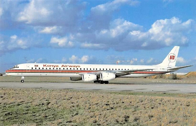 Airplane Postcard Kenya Airways McDonnell Douglas El-BWG DC-8-71 c/n 46099/507
