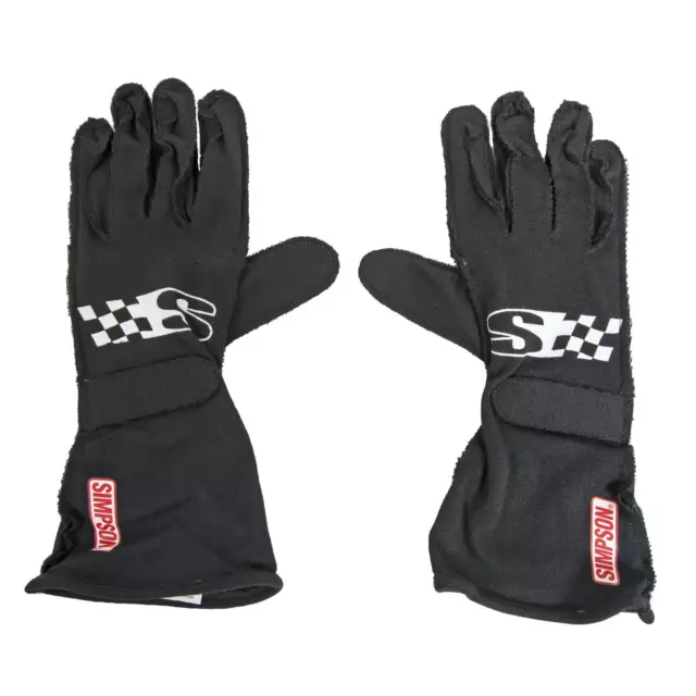 Simpson Driving Gloves Super Sport Double Layer Nomex Black Small Pair SSSK