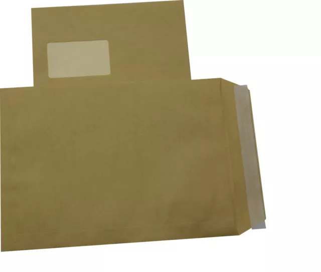 50 St Sacchetti di Spedizione din A4 C4 Braun Con Finestra Buste Busta Hk