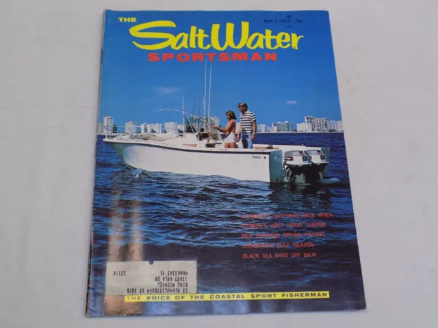SALTWATER SPORTSMAN MAGAZINE April 1977 Vintage Coastal Sport