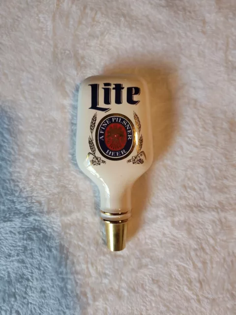 Miller Lite Ceramic Shotgun Style Draft Beer Tap Handle Keg Marker