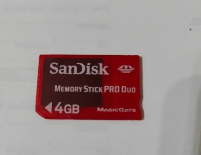 Memory Card  ⚠️Sandisk ⚠️Memory Stick Pro Duo 4 Gb ✅