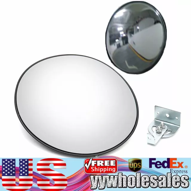 12" Wide Angle Security Convex Mirror Blind Spot Outdoor Driveway Garage Mirror