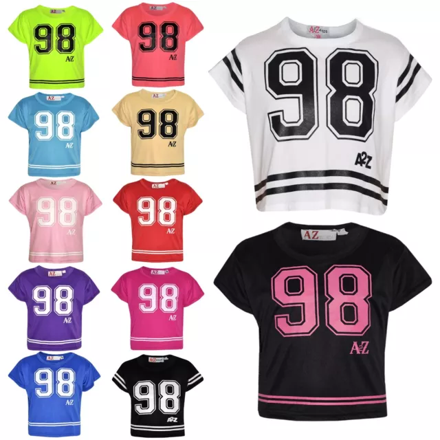 A2Z4Kids Girls Top Kids 98 Print Stylish Fashion T Shirt Crop Top New Age 5-13Yr