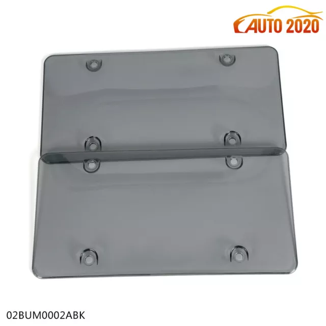 Fit For Universal Flat License Plate Cover Shield Tinted Plastic Tag Protector-A
