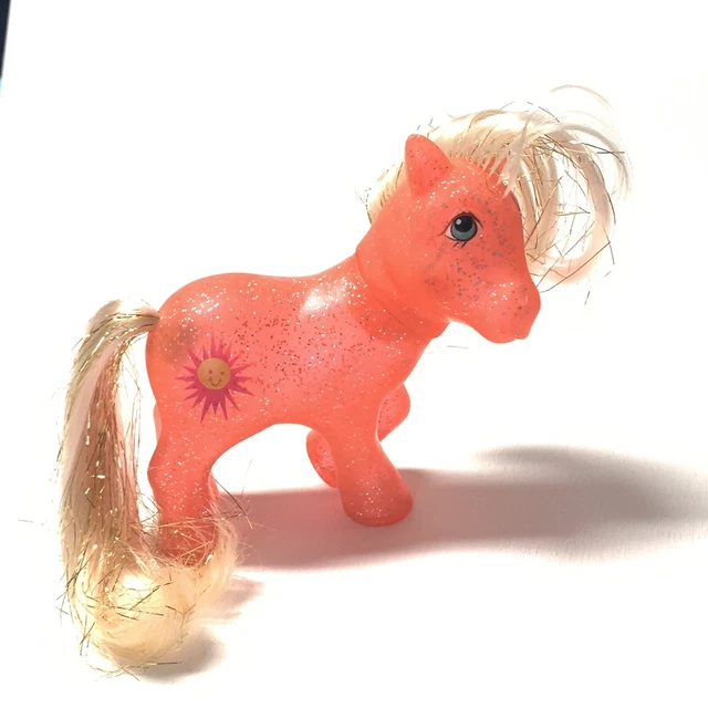VINTAGE MY LITTLE Pony G1 SUNSPOT Sparkle ponies 1984 Orange Hair