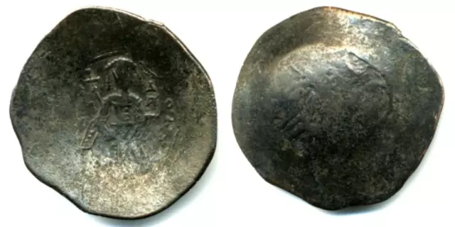 Billon aspron trachy of Isaac II Angelus (1185-1195), Byzantine Empire